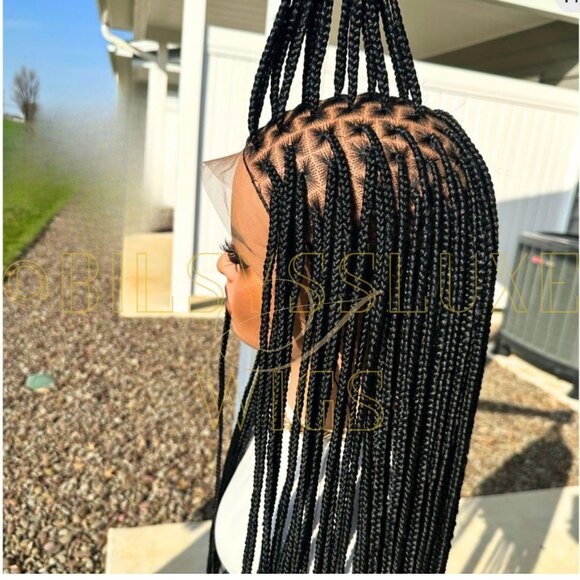 40” Knotless Braided Wig | Full Lace, Glueless Ready to ship - Picture 1 of 9
